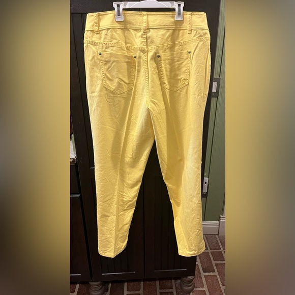 NWOT Lane Bryant Sz16 Daffodil Yellow Jeans/Pants Sz 16 Skinny - Picture 7 of 9